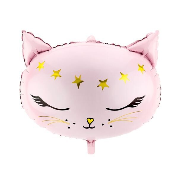 Pink Cat with Stars