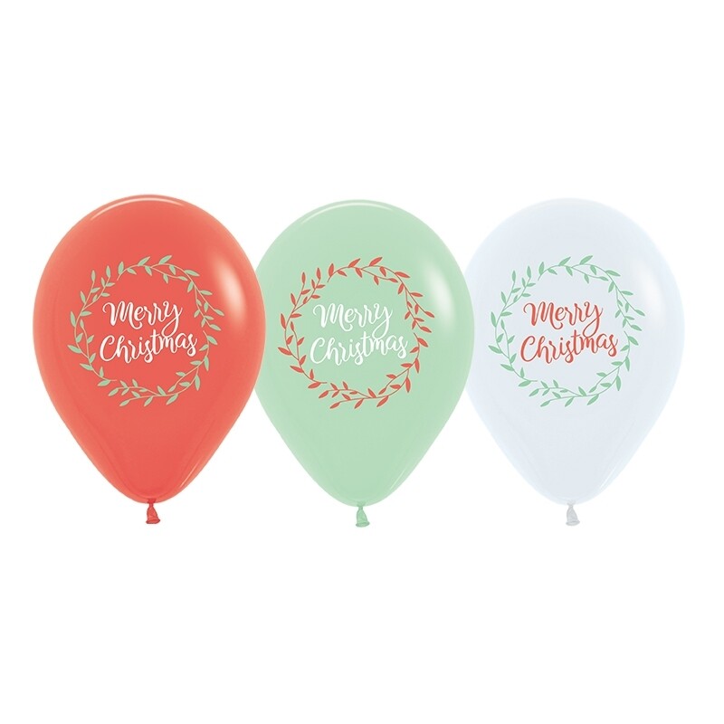 Merry Christmas Latex Balloons