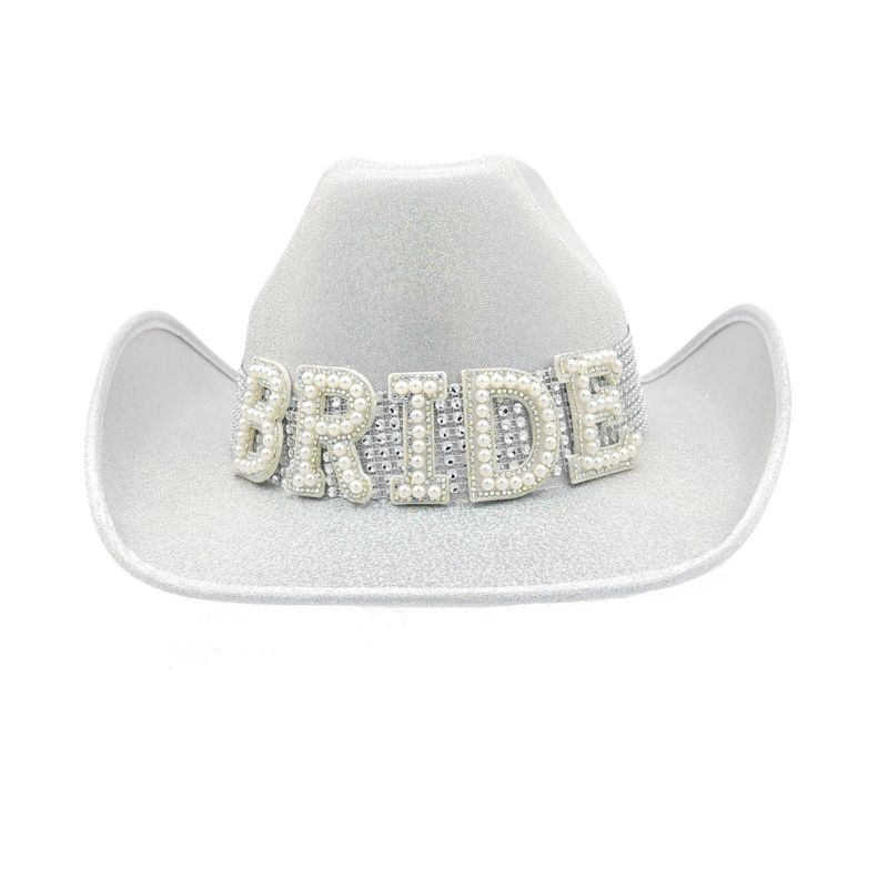 Cowgirl Bride Silver Hat