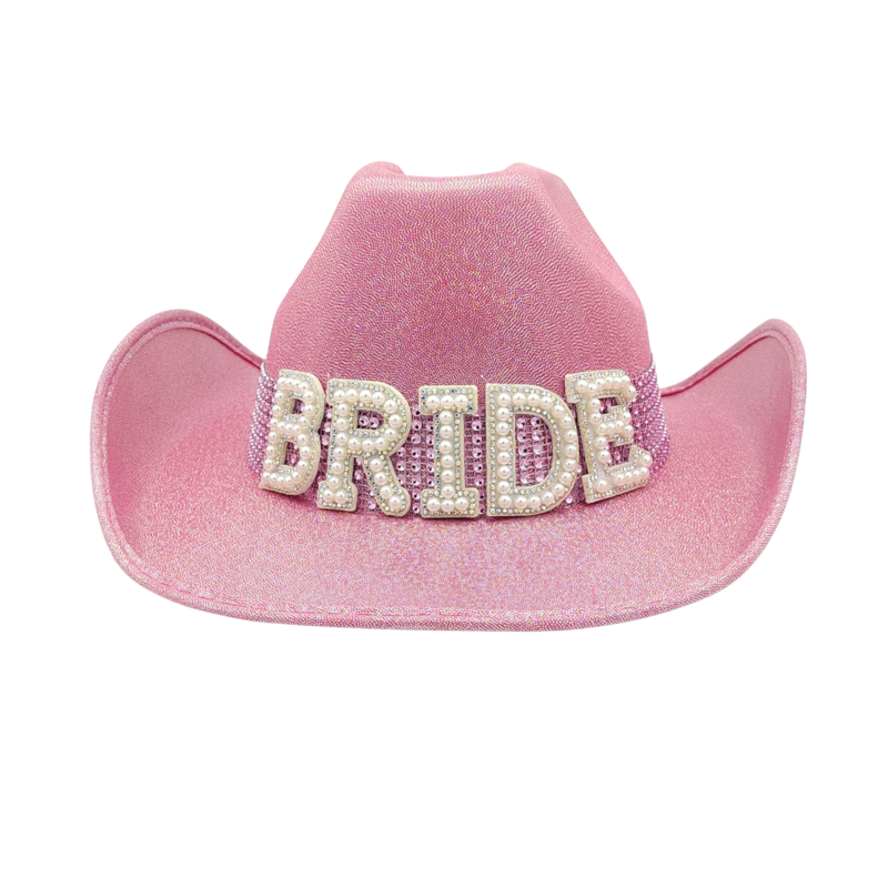 Cowgirl Bride Pink Hat