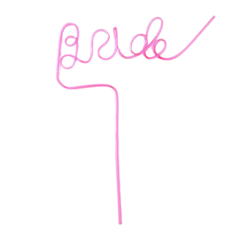 Pink Bride Straw