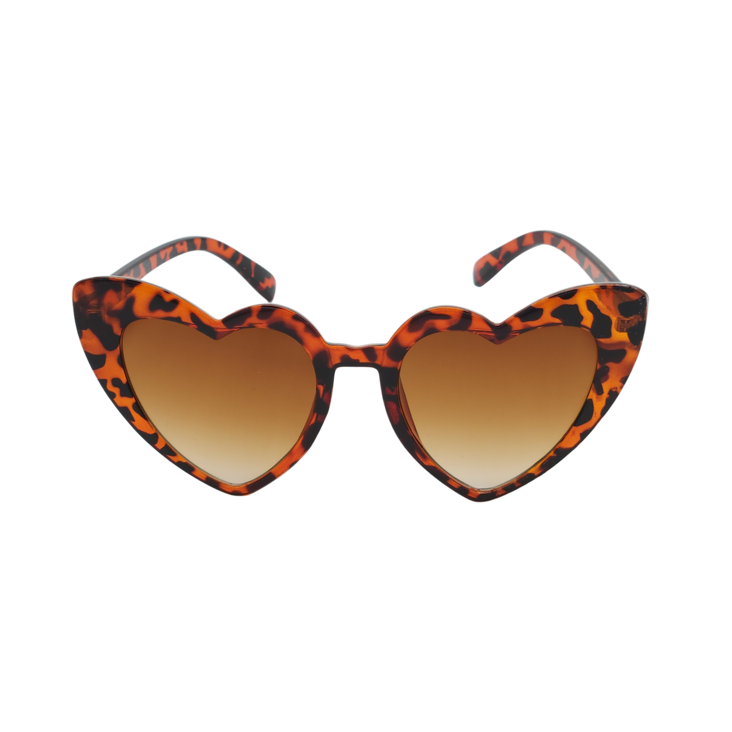 Love Heart Sunglasses - Leopard Print