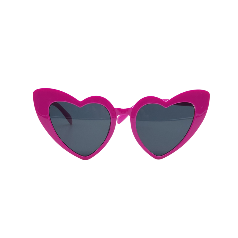 Love Heart Sunglasses - Hot Pink