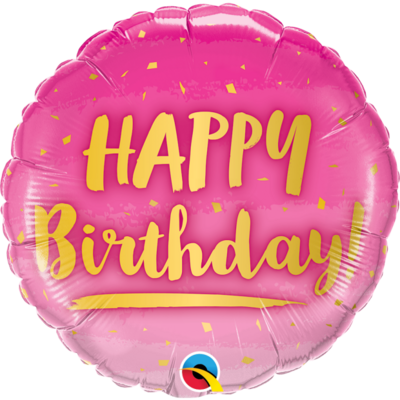 Happy Birthday Gold and Pink