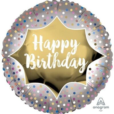 Happy Birthday Satin Balloon