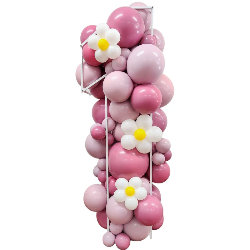 Metal Number 1 filled with Balloons