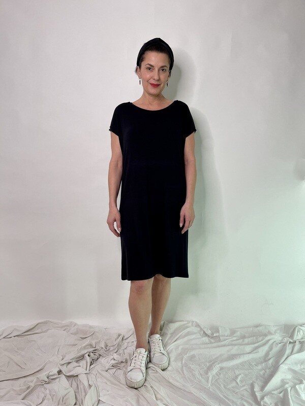 Ärmelloses Shirtkleid SABRINA Schwarz
