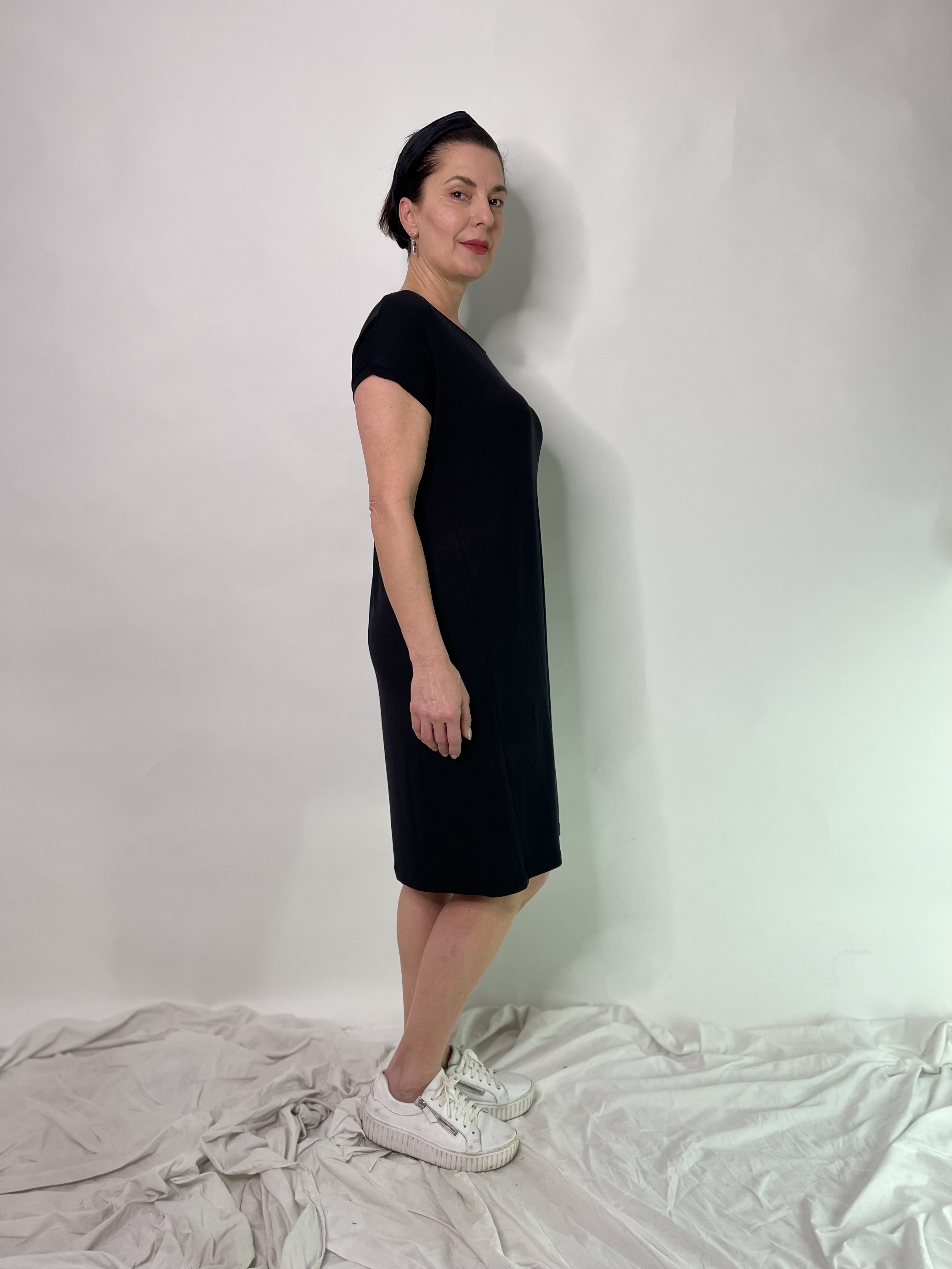 Ärmelloses Shirtkleid SABRINA Schwarz