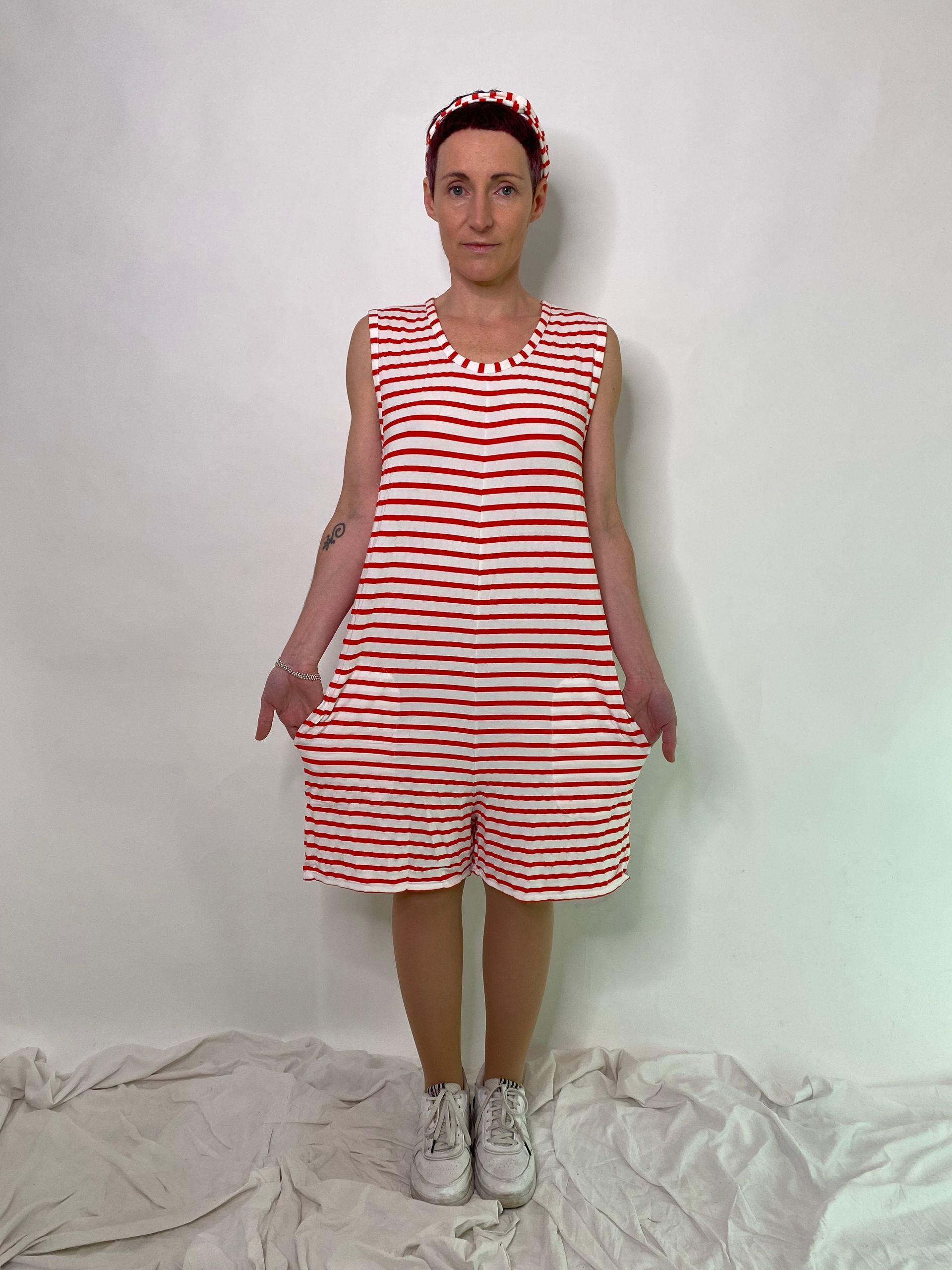 Jumpsuit STREIFEN Rot