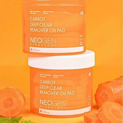 Очищаючі гідрофільні педи з морквою - Neogen Dermalogy Carrot Deep Clear Remover Oil Pad 60