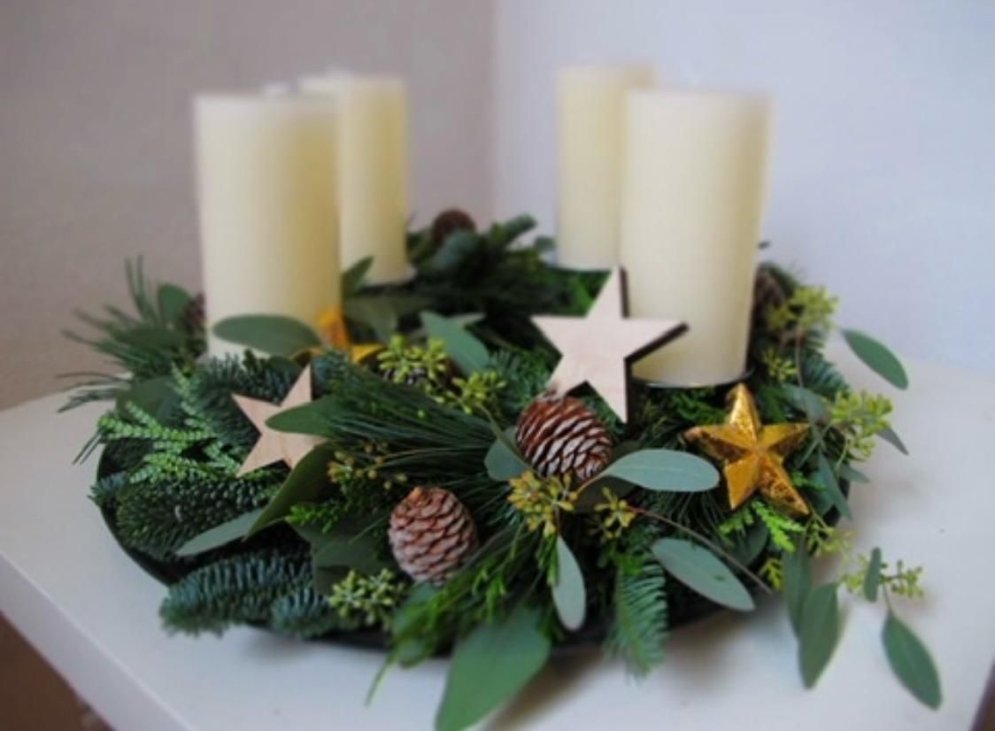 DIY Workshop Adventskranz in Steckmasse im Atelier