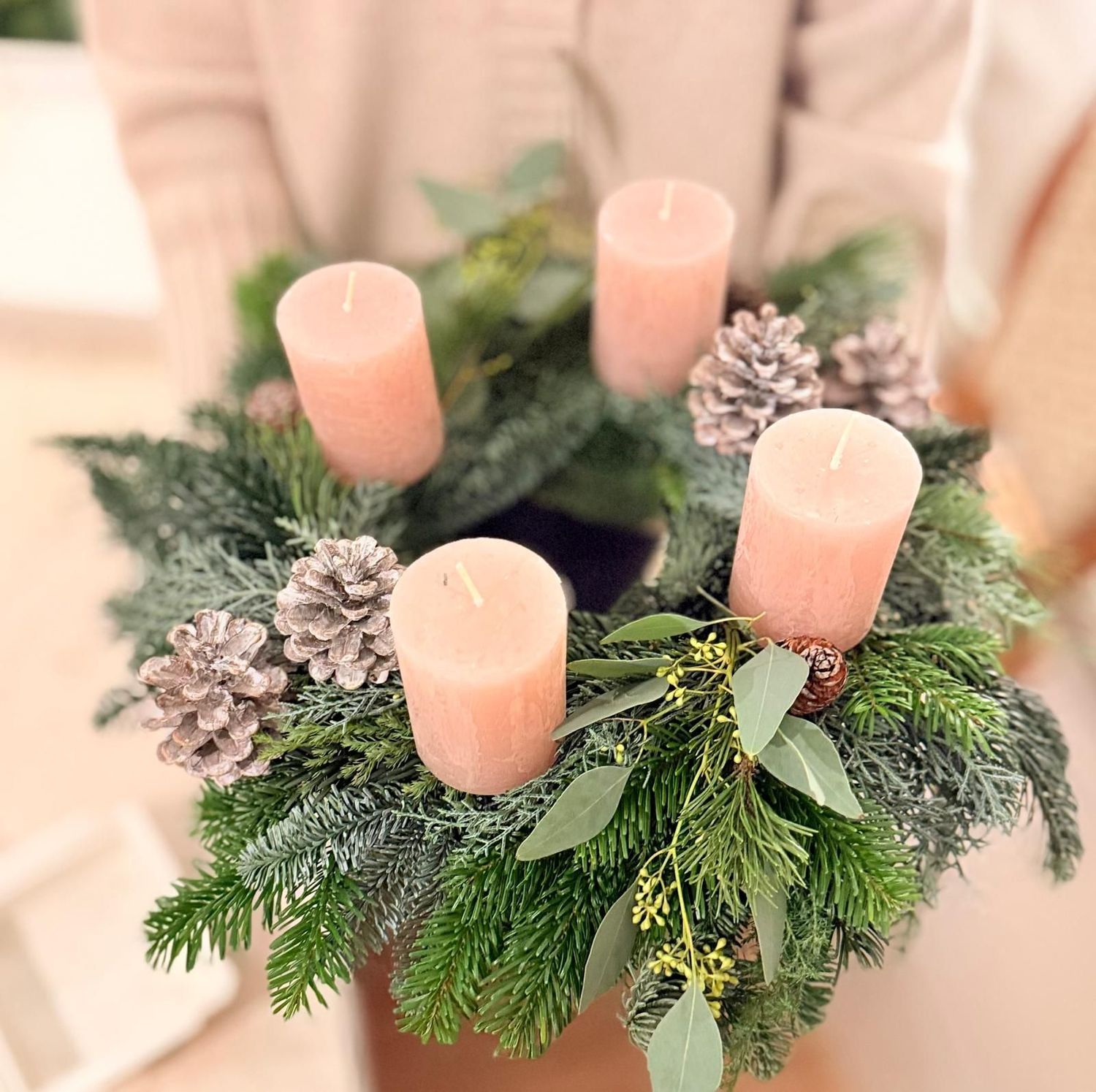 DIY Workshop Adventskranz auf Strohring