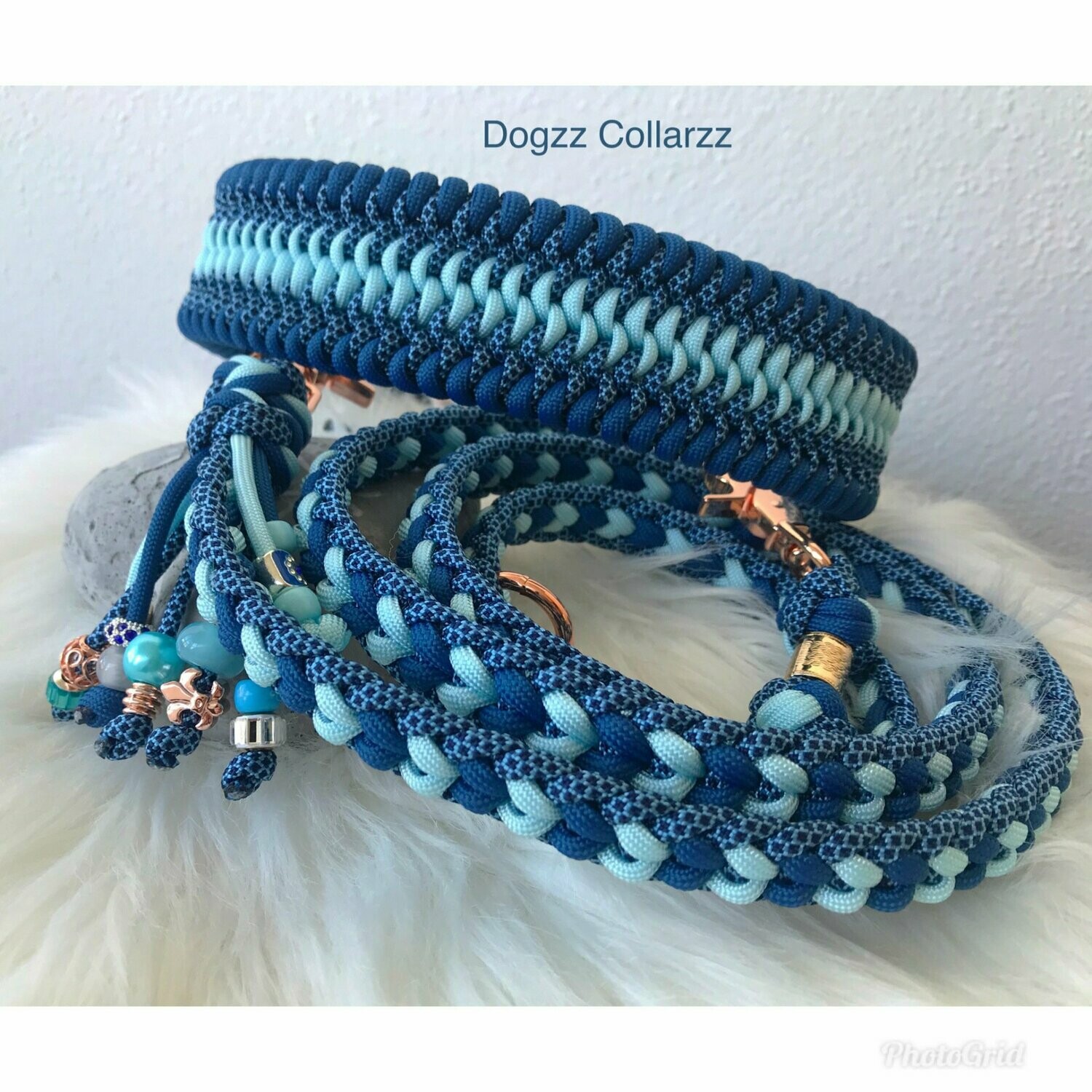 Set Blue Love Halsband Alice und Leine Kara Yatsu