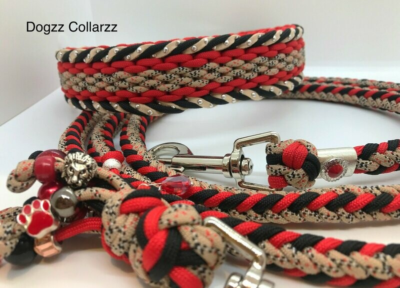 Set Burberry Halsband Wuschel und Leine Herringbone 8