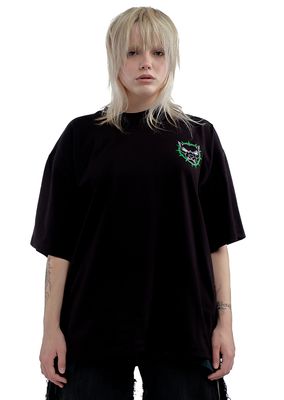 Mad Dog Black&amp;Green Logo Tee