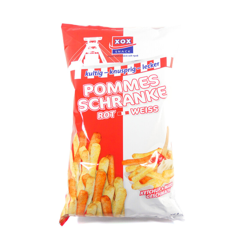 Pommes Schranke Rot-Weiss Pommes Schranke Rot-Weiss