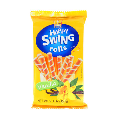 Happy Swing rolls Waffelröllchen mit Vanille