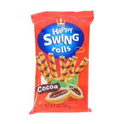 Happy Swing rolls Waffelröllchen mit Kakao