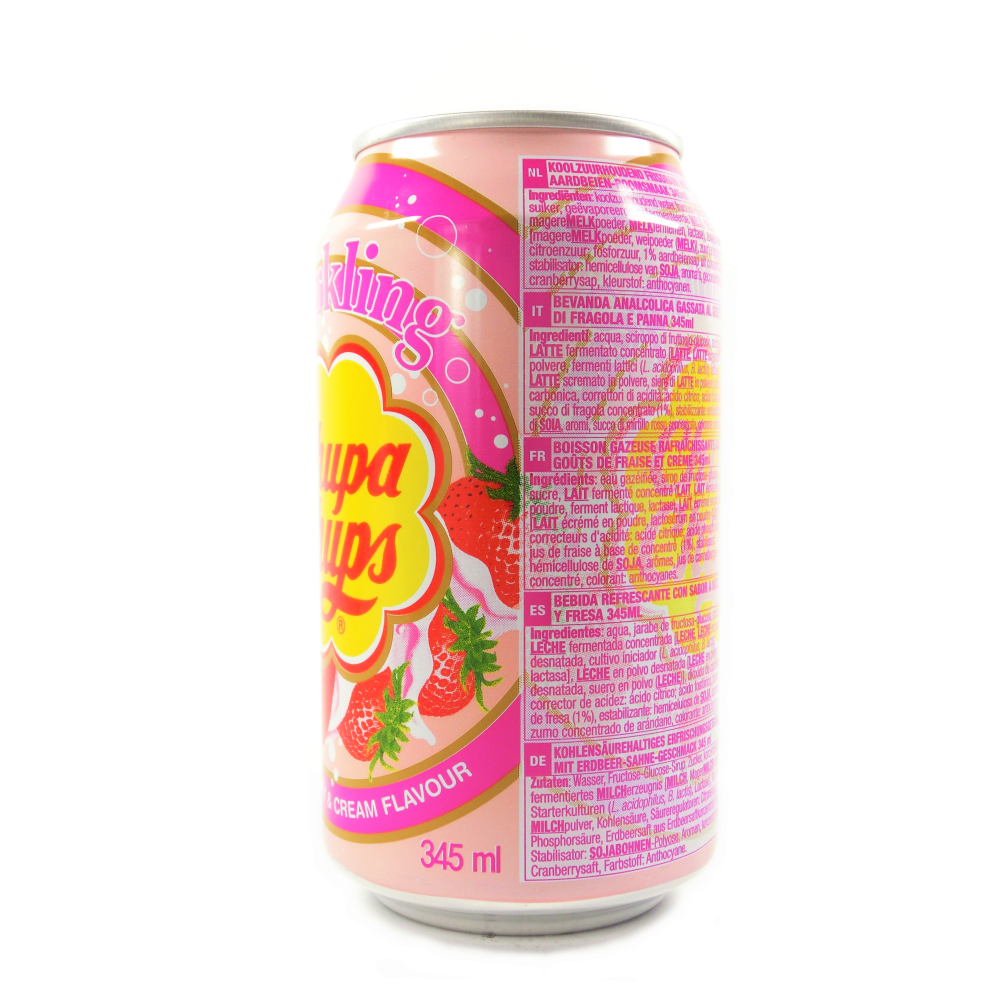 CHUPA CHUPS Sparkling Strawberry & Cream Flavour
