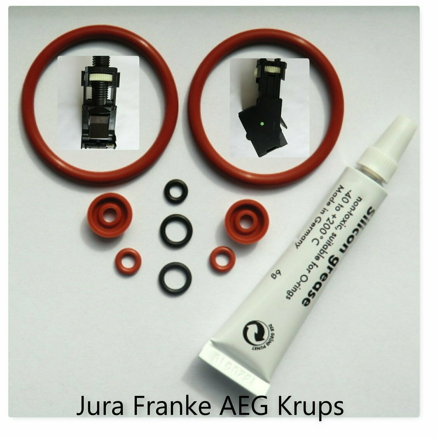 Jura Dichtung Wartungsset SET ORing Fett Kolben Brühgruppe Franke