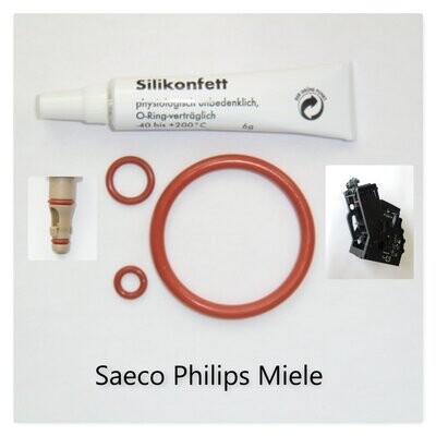 SAECO Philips Miele Dichtung Fett O-Ring Kolben mm Brühgruppe Auslaufstutzen Supportventil SUP HD EP SM