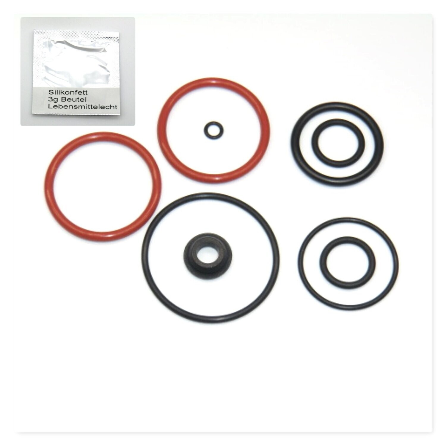 Dichtung O-Ring  Rot Thermoblock Druckzylinder Formdichtung für Stößel Fett 3g SET Krups EA 68 69 80 81 82 90 Rowenta ES 68 EA69 AE90