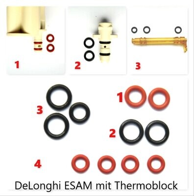 Delonghi AEG Dichtung SET Dichtungssatz O-Ring Brühkolben mit Thermoblock ESAM