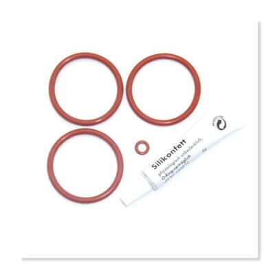 Tchibo Grundig Severin SMEG Dichtung O-Ring Rot + Fett Dichtungsset für Brüheinheit +Kolben