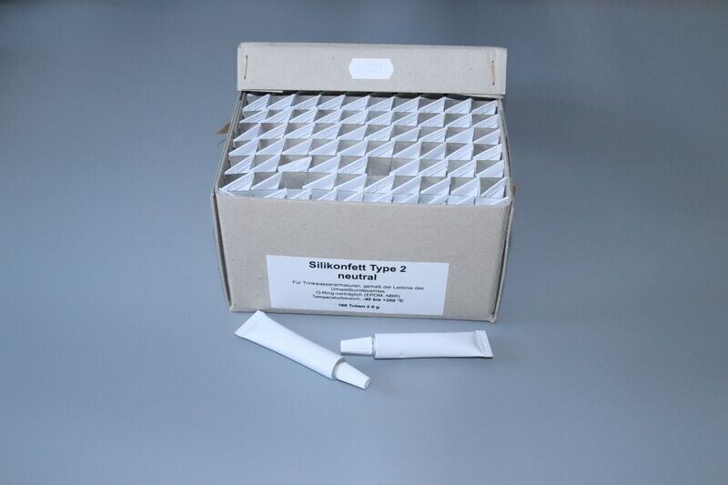 100 Stück x Silikonfett Fett 6g Tube Neutral TYPE 2 für Kaffeevollautomat Armaturen Dichtung O-Ring Lebensmittelecht