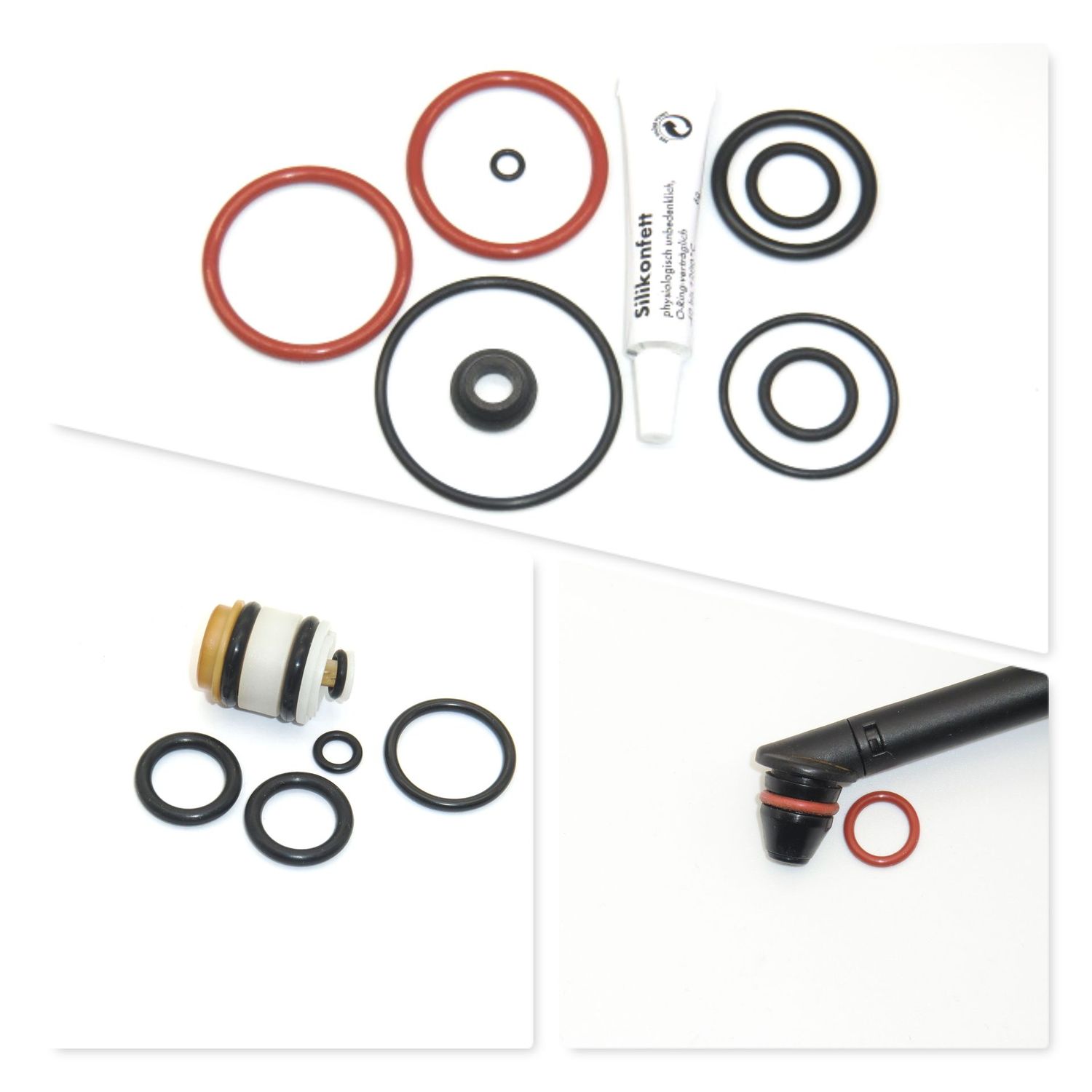 Dichtung Dichtungsatzt Fett O-Ring  Rot Thermoblock Druckzylinder Drainageventil +Formdichtung Stößel  Krups EA 68 69 80 81 82 90 Rowenta ES 68 EA69 AE90