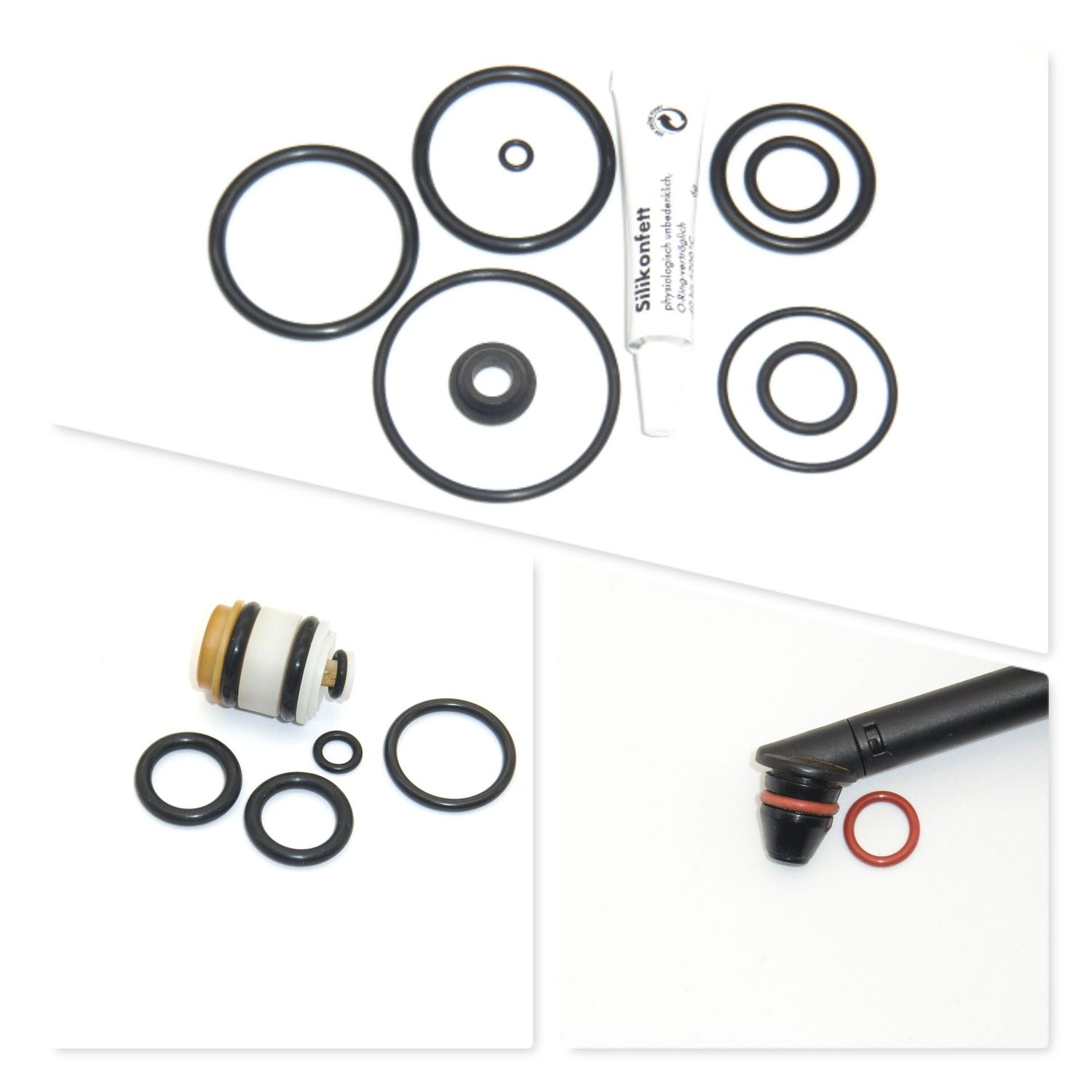 Dichtung Dichtungsatzt Fett O-Ring  EPDM Thermoblock Druckzylinder Drainageventil+ Formdichtung für Stößel Krups EA 68 69 80 81 82 90 Rowenta ES 68 EA69 AE90
