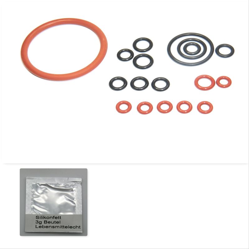 Delonghi ECAM ETAM AEG O-Ring SET Dichtungssatz Fett 3g Kolben ohne Thermoblock Delonghi ECAM ETAM AEG O-Ring SET Dichtungssatz Fett 3g Kolben ohne Thermoblock