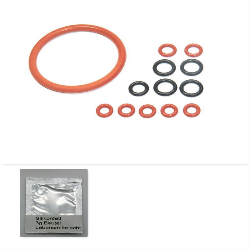 Delonghi ESAM AEG O-Ring SET Dichtungssatz für Brühkolben. Kolben mit Thermoblock ESAM Fett Beutel 3g Delonghi ESAM AEG O-Ring SET Dichtungssatz für Brühkolben. Kolben mit Thermoblock ESAM Fett Beutel 3g