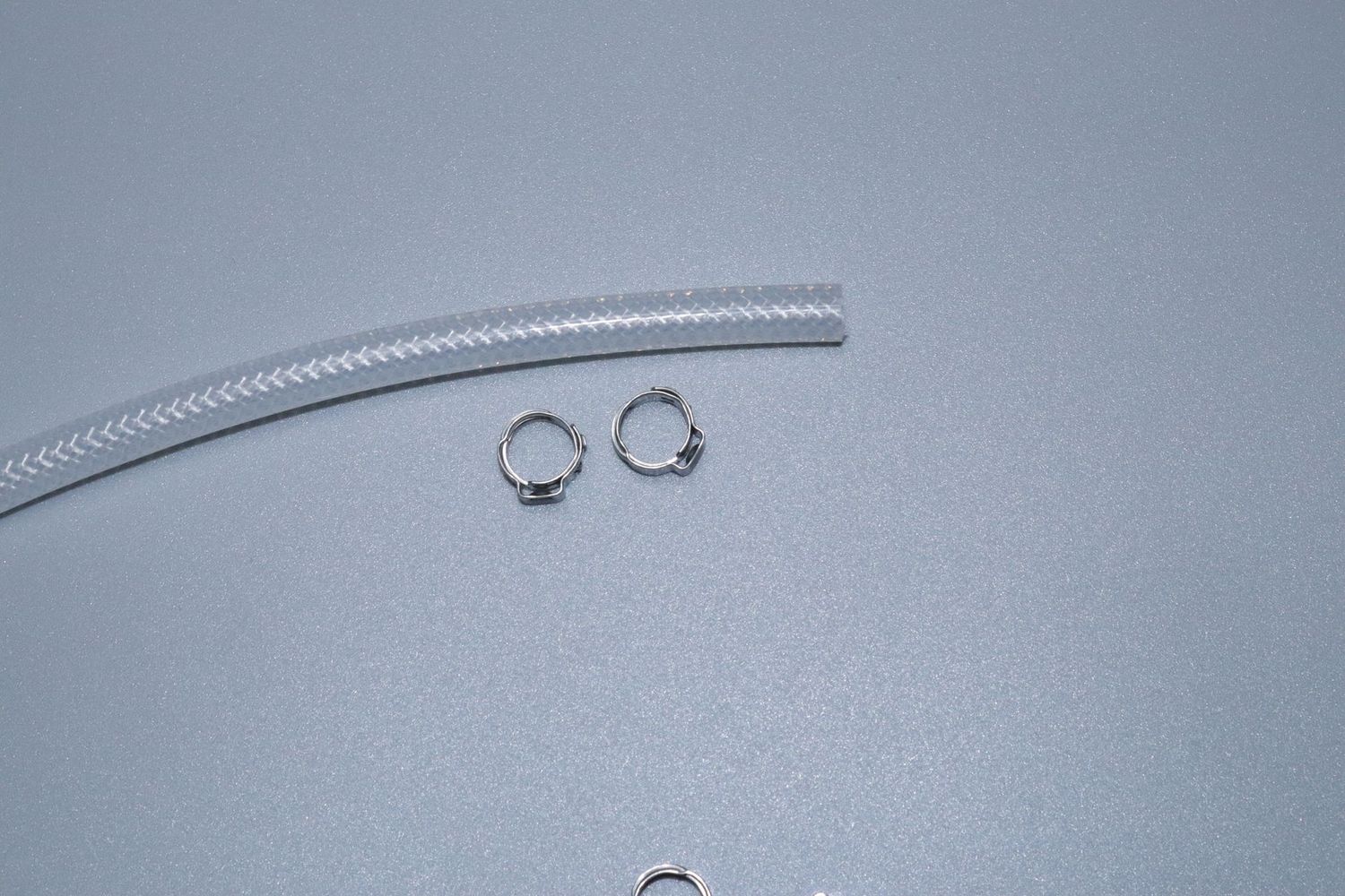 Silikon Gewebeschlauch Schlauch 25 Bar Innen ID 4,2 x 2 mm 8,2 mm Außen + Schellen / Klemme Oetiker Lebensmitteilecht weich