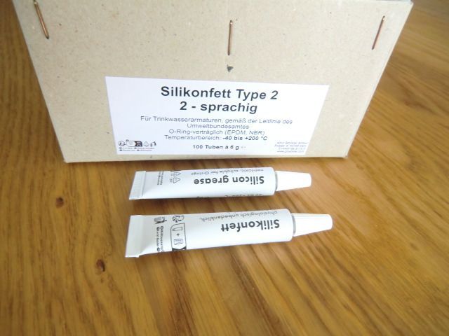 100x Stück Silikonfett Fett 6g Tube 2- Sprachig TYPE 2 für Kaffeevollautomat Armaturen Dichtung O-Ring Lebensmittelecht 100x Stück Silikonfett Fett 6g Tube 2- Sprachig TYPE 2 für Kaffeevollautomat Armaturen Dichtung O-Ring Lebensmittelecht