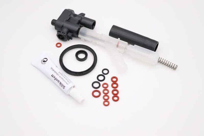 Drainageventil+Dichtungssatz Nivona NICR Miele CM Melitta Caffeo mit Feder +Fett 6g Tube