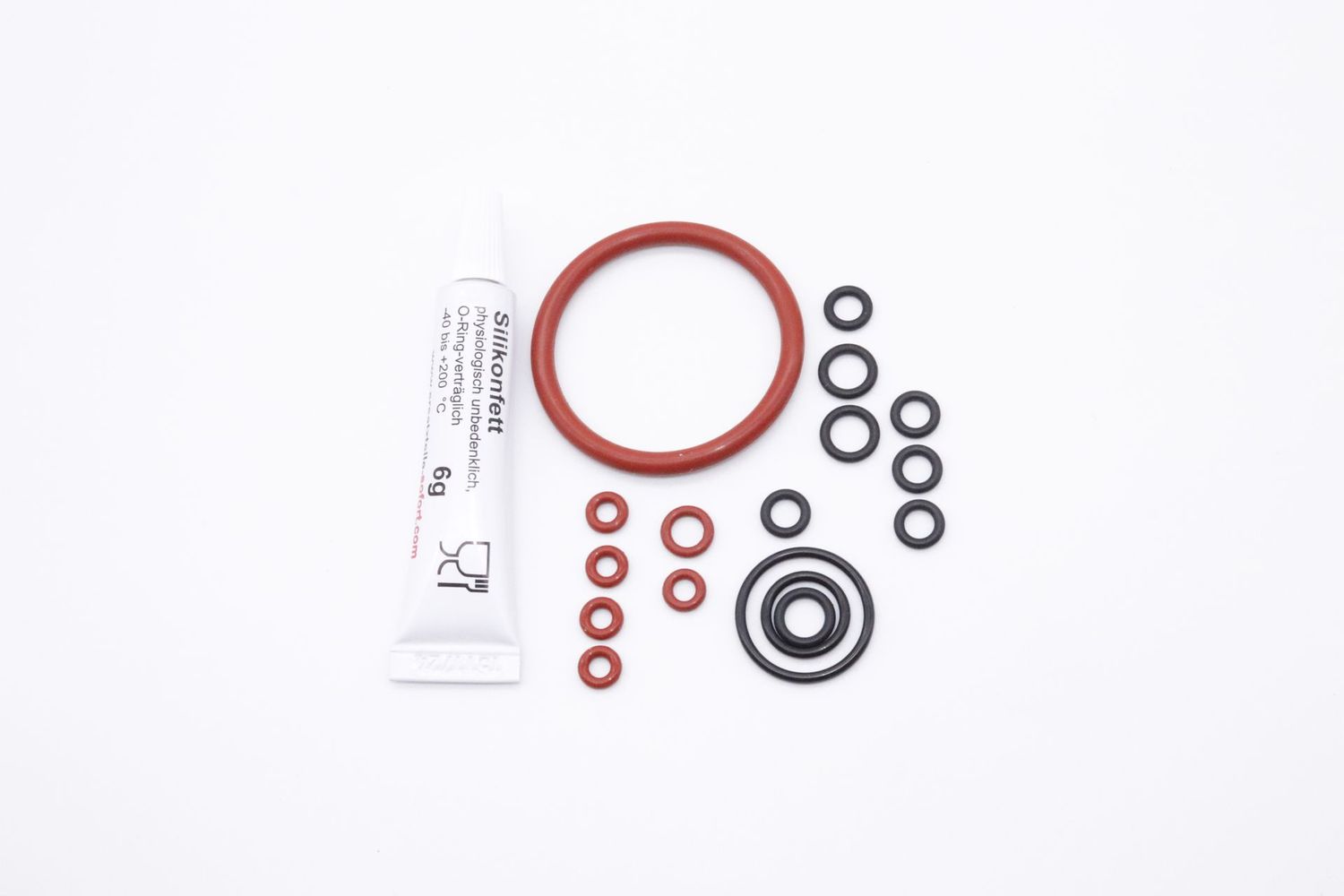 Delonghi ECAM ETAM AEG O-Ring SET Dichtungssatz Brühkolben Fett 6g . Kolben ohne Thermoblock Delonghi ECAM ETAM AEG O-Ring SET Dichtungssatz Brühkolben Fett 6g . Kolben ohne Thermoblock