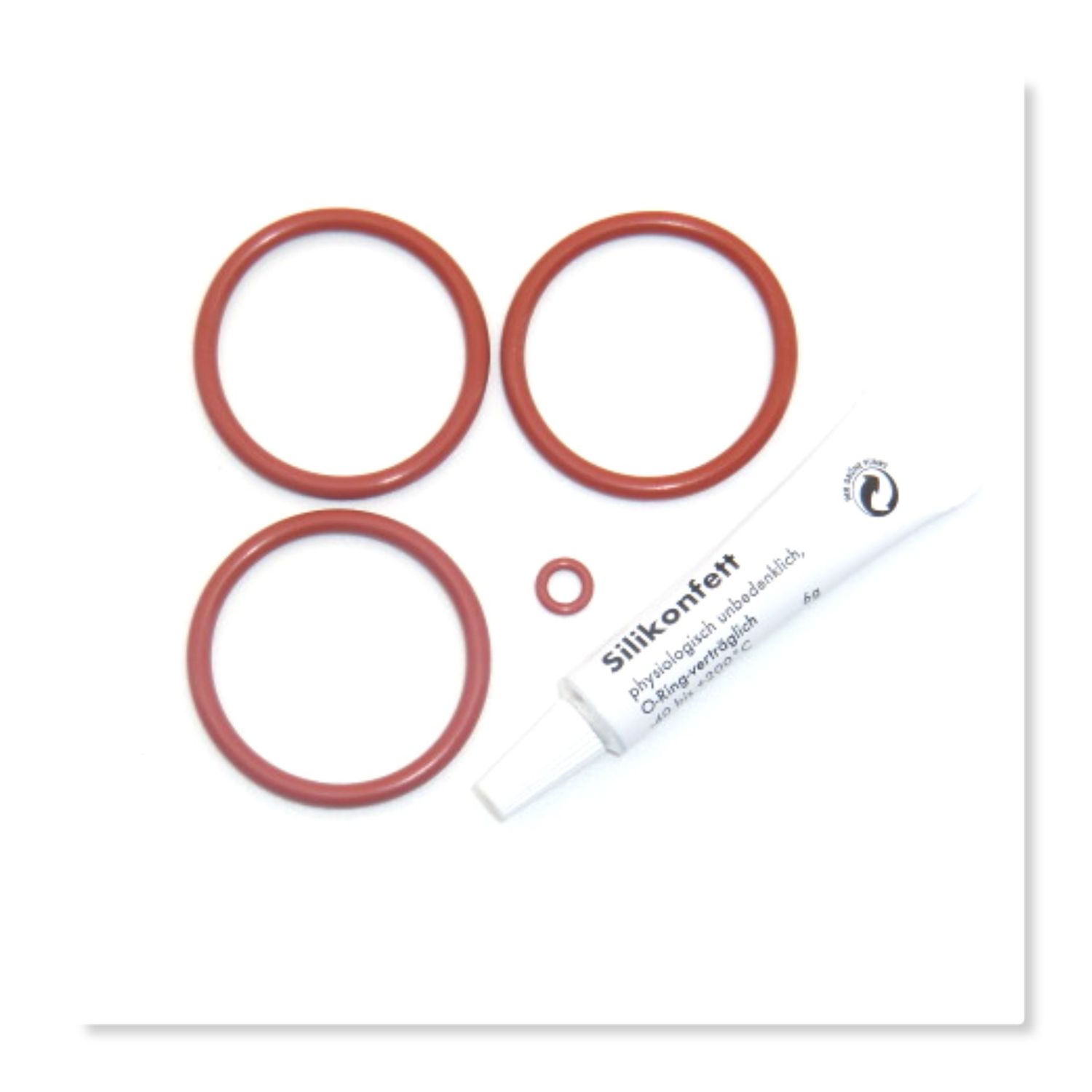 Tchibo Grundig Severin SMEG Dichtung O-Ring Rot Fett 6g Dichtungsset für Brüheinheit +Kolben