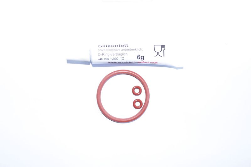 Dichtungssatz +Fett 6g Tube für Kapselmaschine  Nespresso Delonghi Krups Pixie Inissia Essenza