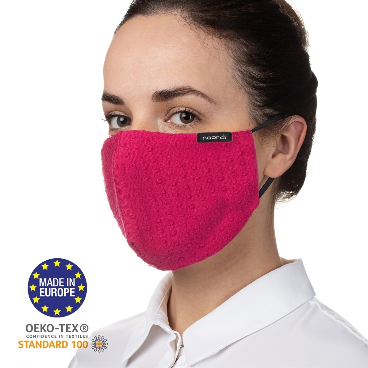 Noordi®Antimicrobial Washable, Reusable Face Mask - Adult - Raspberry