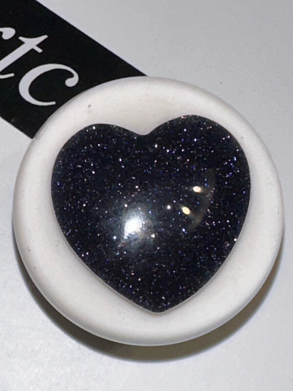 Heart Blue goldstone on White