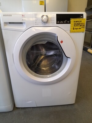HOOVER  8Kg  A+AA WASHING MACHINE 1600 SPIN SPEED MODEL DXA68W3