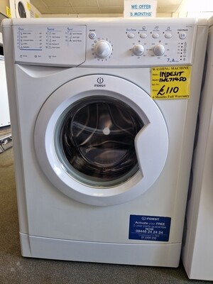 INDESIT  WASHING MACHINE A CLASS  RATED 7KG IWC71450