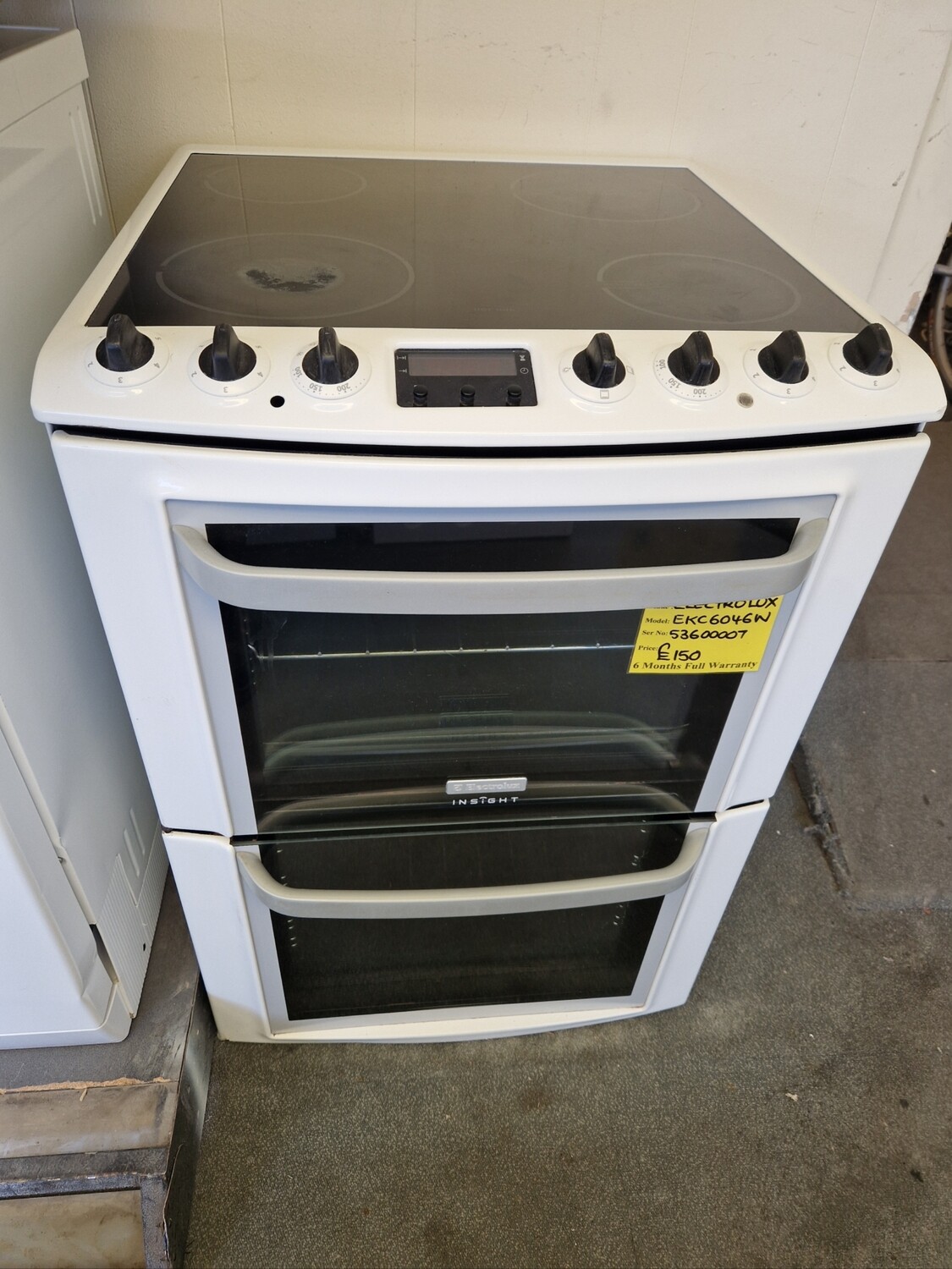 ELECTROLUX INSIGHT DOUBLE OVEN AND  GRILL CERAMIC HOB 600mm MODEL EKC6046