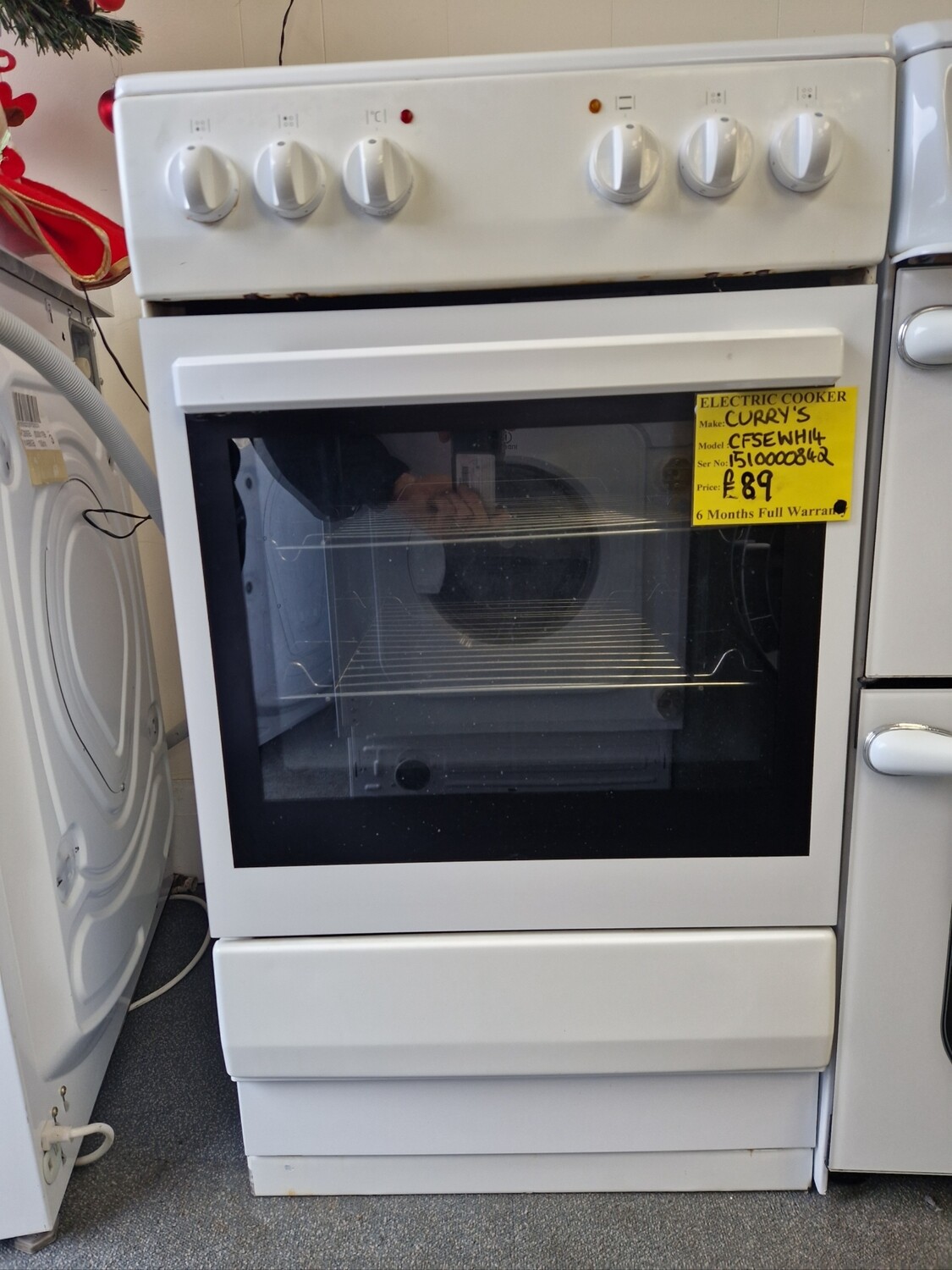 CURRYS ELECTRIC COOKER SINGLE OVEN AND GRILL 500mm   MODEL  CFSEWH14