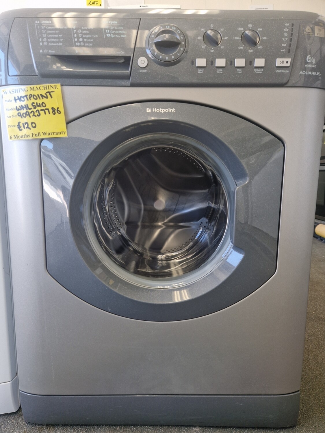 hotpoint aquarius 6kg wml540