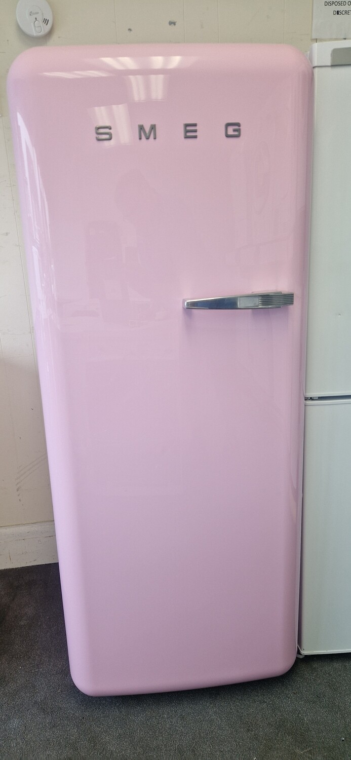 PINK SMEG RETRO  FRIDGE FREEZER 153 CM TALL 60CM WIDE MODEL FAB28YR