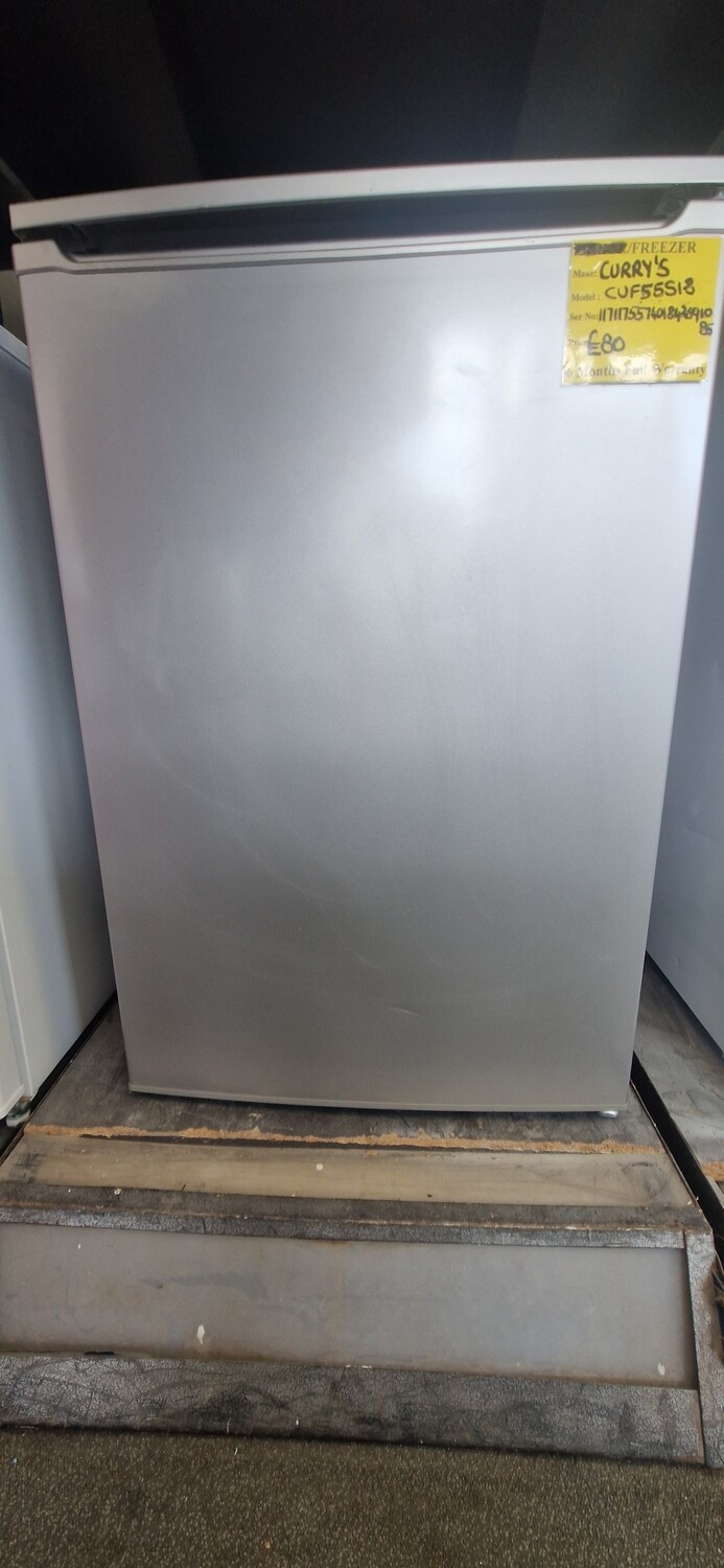 CURRYS  UNDER THE COUNTER FREEZER 85 CM TALL 55CM WIDE CUF55