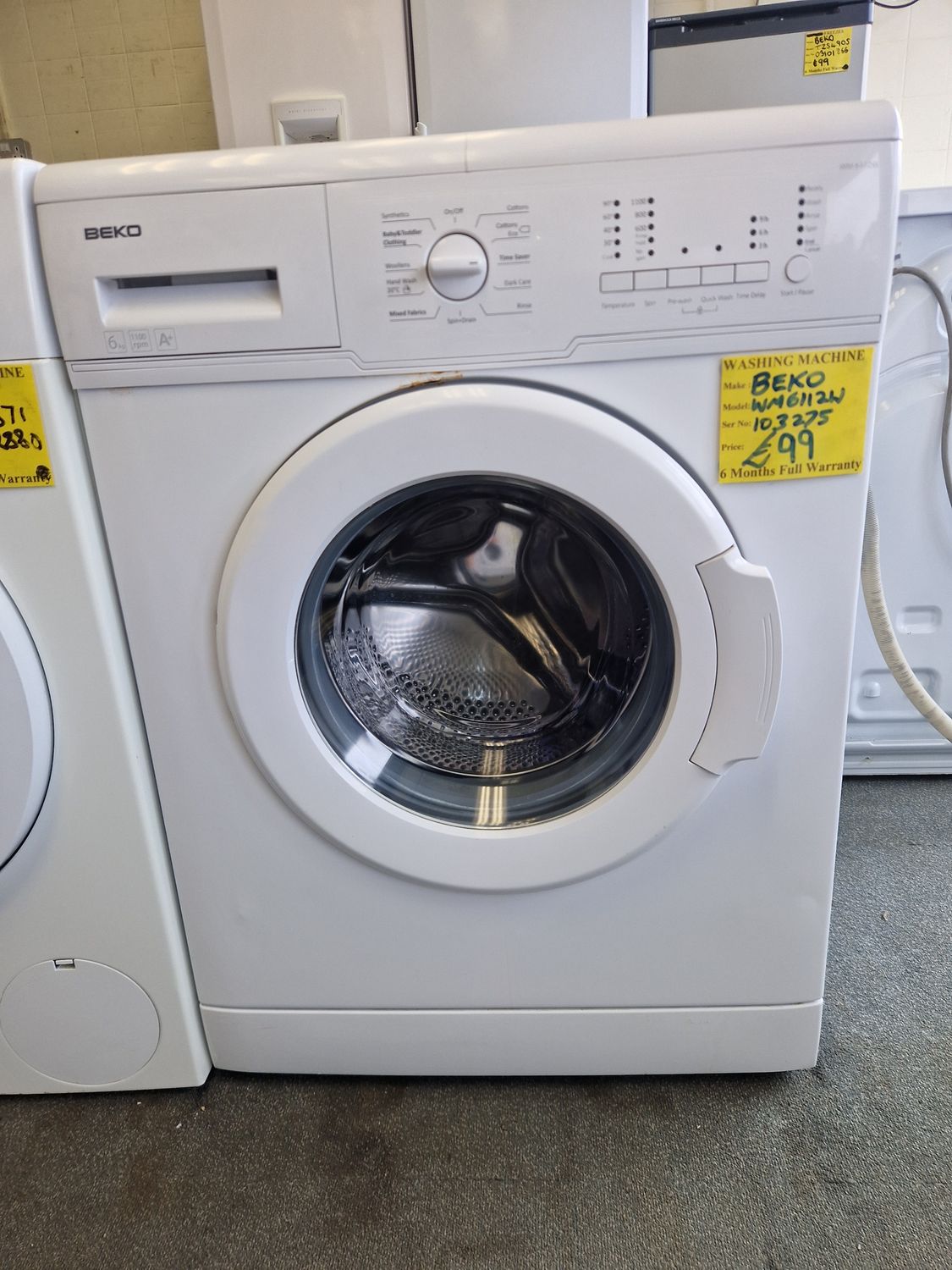 BEKO WASHING MACHINE WM6110W 6 KG LOAD