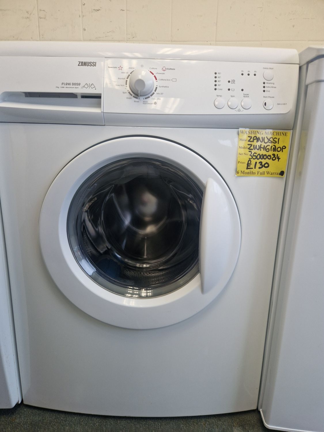 ZANUSSI WASHING MACHINE 7Kg MODEL ZWH6120